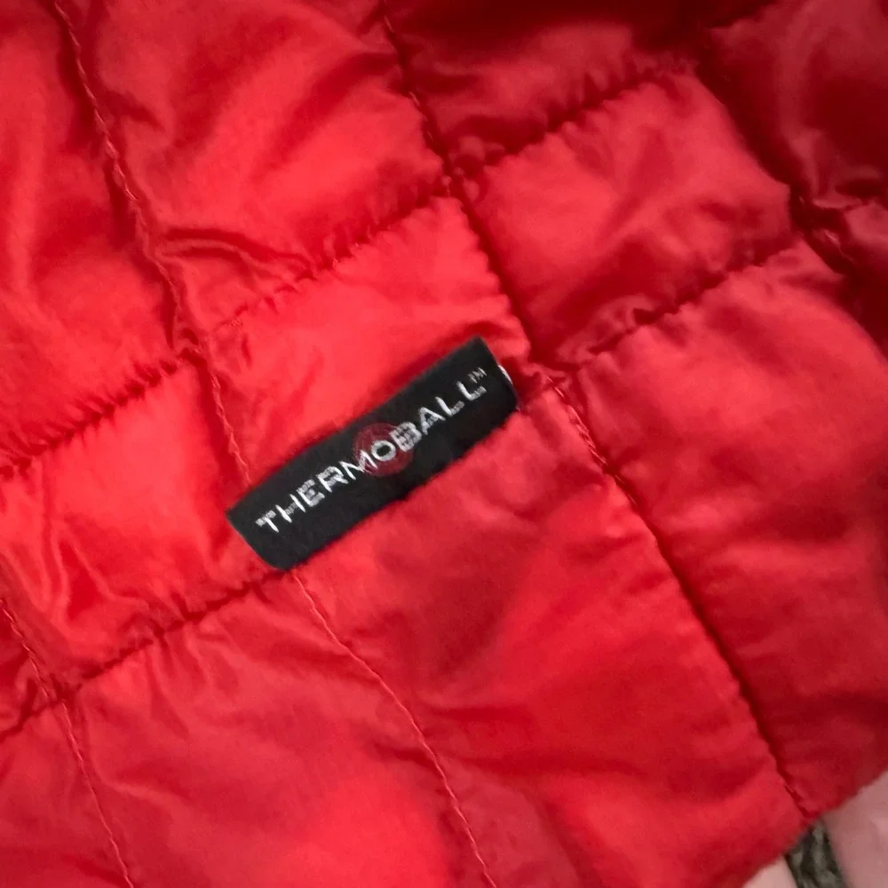 The‎ North Face Thermoball Red Quilted Half Zip Pullover Jacket Men's XXL